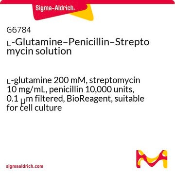 L-Glutamin–Penicillin–Streptomycin -Lösung L-glutamine 200&#160;mM, streptomycin 10&#160;mg/mL, penicillin 10,000&#160;units, 0.1 &#956;m filtered, BioReagent, suitable for cell culture