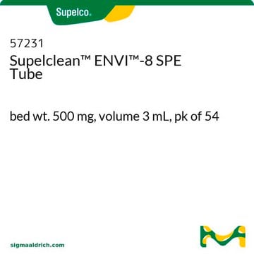 Supelclean&#8482; ENVI&#8482;-8 SPE Tube bed wt. 500&#160;mg, volume 3&#160;mL, pk of 54