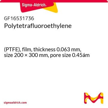 Polytetrafluoroethylene (PTFE), film, thickness 0.063&#160;mm, size 200 × 300&#160;mm, pore size 0.45ám