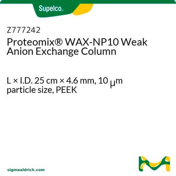 Proteomix&#174; WAX-NP10 Weak Anion Exchange Column L × I.D. 25&#160;cm × 4.6&#160;mm, 10&#160;&#956;m particle size, PEEK