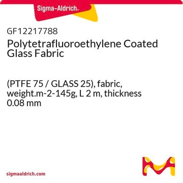 Polytetrafluoroethylene Coated Glass Fabric (PTFE 75 / GLASS 25), fabric, weight.m-2-145g, L 2&#160;m, thickness 0.08&#160;mm