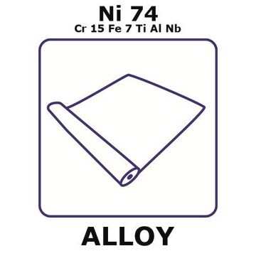 Inconel&#174; X750 - heat resisting alloy, Ni74Cr15Fe7TiAlNb foil, 0.5m coil, 0.25mm thickness, annealed