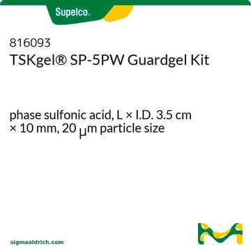 TSKgel&#174; SP-5PW Guardgel Kit phase sulfonic acid, L × I.D. 3.5&#160;cm × 10&#160;mm, 20&#160;&#956;m particle size