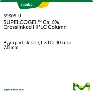 SUPELCOGEL&#8482; Ca, 6% Crosslinked HPLC Column 9&#160;&#956;m particle size, L × I.D. 30&#160;cm × 7.8&#160;mm