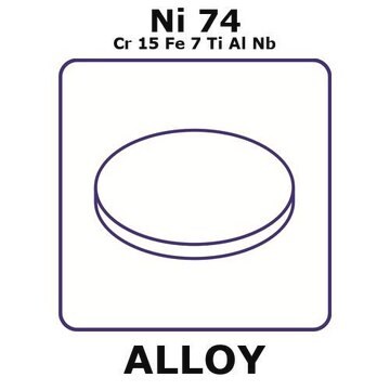 Inconel&#174; X750 - heat resisting alloy, Ni74Cr15Fe7TiAlNb foil, 8mm disks, 0.25mm thickness, annealed