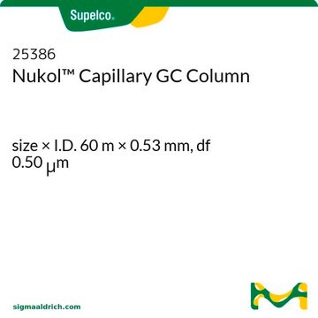 Colonne capillaire Nukol pour GC/CPG size × I.D. 60&#160;m × 0.53&#160;mm, df 0.50&#160;&#956;m