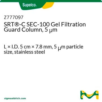 SRT&#174;-C SEC-100 Gel Filtration Guard Column, 5 &#956;m L × I.D. 5&#160;cm × 7.8&#160;mm, 5&#160;&#956;m particle size, stainless steel