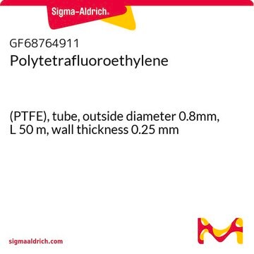 Polytetrafluoroethylene (PTFE), tube, outside diameter 0.8mm, L 50&#160;m, wall thickness 0.25&#160;mm