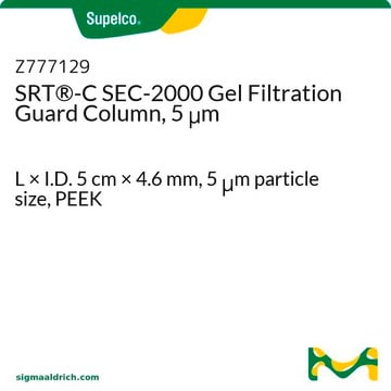 SRT&#174;-C SEC-2000 Gel Filtration Guard Column, 5 &#956;m L × I.D. 5&#160;cm × 4.6&#160;mm, 5&#160;&#956;m particle size, PEEK