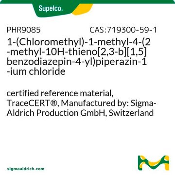 1-(Chloromethyl)-1-methyl-4-(2-methyl-10H-thieno[2,3-b][1,5]benzodiazepin-4-yl)piperazin-1-ium chloride certified reference material, TraceCERT&#174;, Manufactured by: Sigma-Aldrich Production GmbH, Switzerland