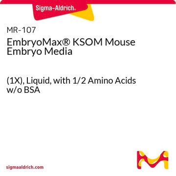 EmbryoMax&#174; KSOM Mouse Embryo Media (1X), Liquid, with 1/2 Amino Acids w/o BSA