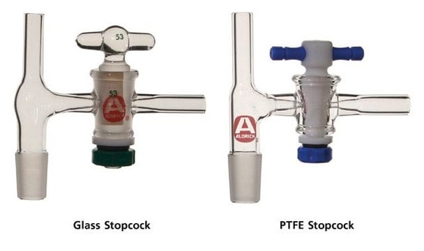 Aldrich&#174; septum-inlet adapter with stopcock on side-arm joint: ST/NS 14/20, PTFE stopcock