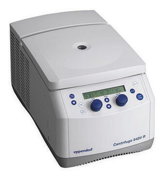 Eppendorf&#174; Centrifuge 5424/5424R 5424R, refrigerated, with rotor FA-45-24-11, rotary knobs, AC/DC input 120 V, 60 Hz, US 3-pin plug (US)