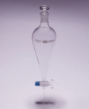 Pyrex&#174; Separating funnel, conical, PTFE key 1000&#160;mL