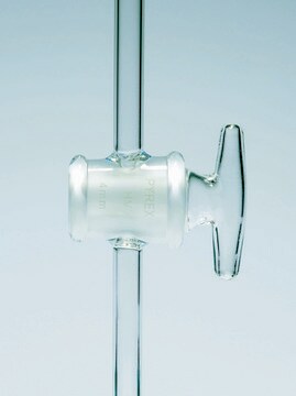 Pyrex&#174; Stopcocks, high vacuum straight key bore, bore 6&#160;mm , key