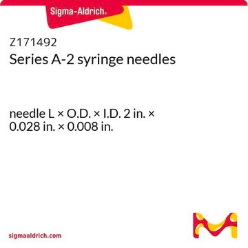 Series A-2 syringe needles needle L × O.D. × I.D. 2&#160;in. × 0.028&#160;in. × 0.008&#160;in.