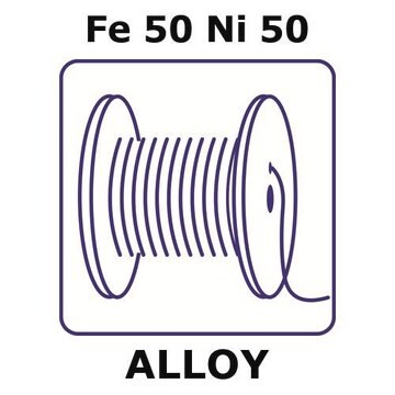 Iron-Nickel alloy, Fe50Ni50 10m wire, 1.0mm diameter, annealed