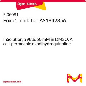 Foxo1 Inhibitor, AS1842856 InSolution, &#8805;98%, 50 mM in DMSO, A cell-permeable oxodihydroquinoline