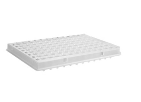 Corning&#174; Axygen&#174; 96 Well Polypropylene PCR Microplate with Bar Code skirt, Compatible with ABI, Low Profile, half skirt, clear polypropylene, non-sterile, case of 100&#160;ea