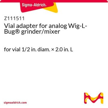 Vial adapter for analog Wig-L-Bug&#174; grinder/mixer for vial 1/2 in. diam. × 2.0 in. L