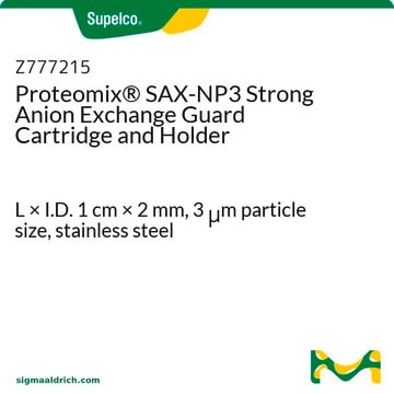 Proteomix&#174; SAX-NP3 Strong Anion Exchange Guard Cartridge and Holder L × I.D. 1&#160;cm × 2&#160;mm, 3&#160;&#956;m particle size, stainless steel