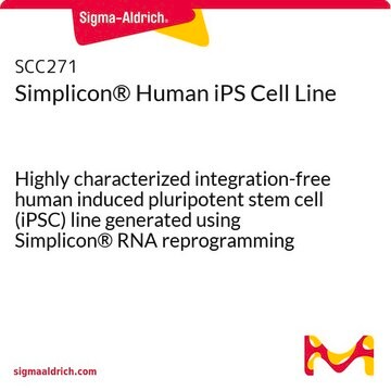 Simplicon&#174;-iPS-Zelllinie, human Highly characterized integration-free human induced pluripotent stem cell (iPSC) line generated using Simplicon&#174; RNA reprogramming technology.