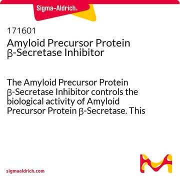 Amyloid Precursor Protein &#946;-Secretase Inhibitor The Amyloid Precursor Protein &#946;-Secretase Inhibitor controls the biological activity of Amyloid Precursor Protein &#946;-Secretase. This small molecule/inhibitor is primarily used for Neuroscience applications.