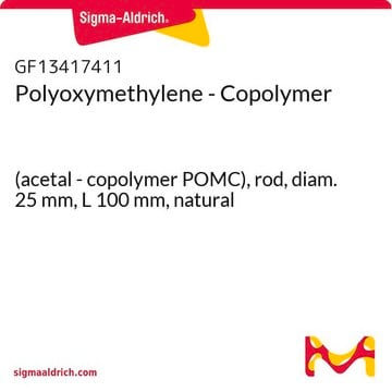 Polyoxymethylene - Copolymer (acetal - copolymer POMC), rod, diam. 25&#160;mm, L 100&#160;mm, natural