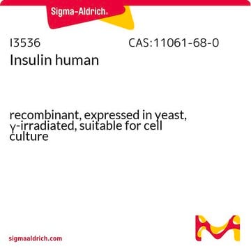 Insulin, human recombinant, expressed in yeast, &#947;-irradiated, suitable for cell culture