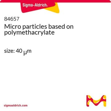 Micro particles based on polymethacrylate size: 40 &#956;m