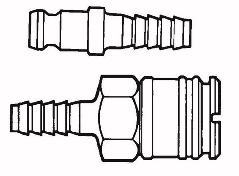 Quick-connect hose coupling for tubing i.d., 1/4&#160;in., Coupling