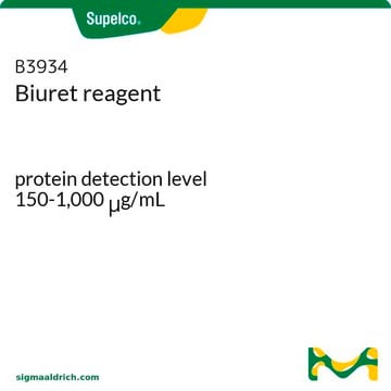 Biuret-Reagenz protein detection level 150-1,000&#160;&#956;g/mL