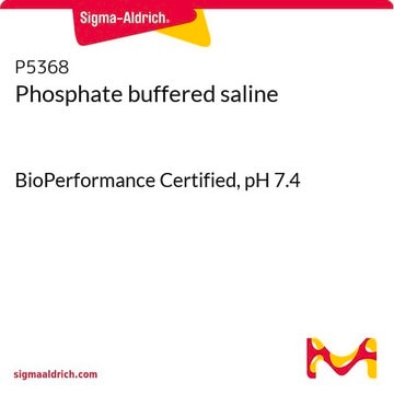 Disolución salina tamponada con fosfato BioPerformance Certified, pH 7.4