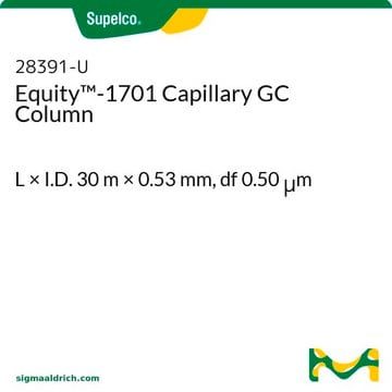 Colonne capillaire Equity-1701 pour GC/CPG L × I.D. 30&#160;m × 0.53&#160;mm, df 0.50&#160;&#956;m