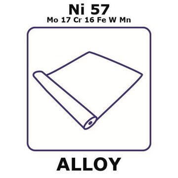 Hastelloy&#174; C276 - heat resisting alloy, Ni57Mo17Cr16FeWMn foil, 1m coil, 0.025mm thickness, as rolled