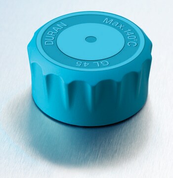 Duran&#174; Youtility Screw CapGL 45 cyan, polypropylene (food grade)