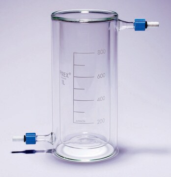 Pyrex&#174; Beakers, jacketed with PTFE screwthread 1000&#160;mL