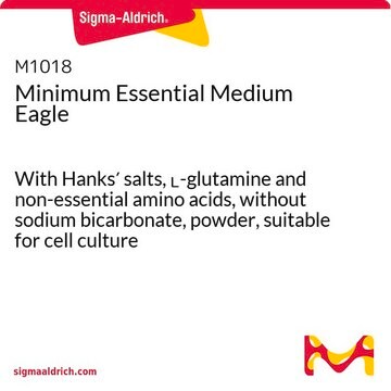 Medio esencial mínimo Eagle With Hanks&#8242; salts, L-glutamine and non-essential amino acids, without sodium bicarbonate, powder, suitable for cell culture