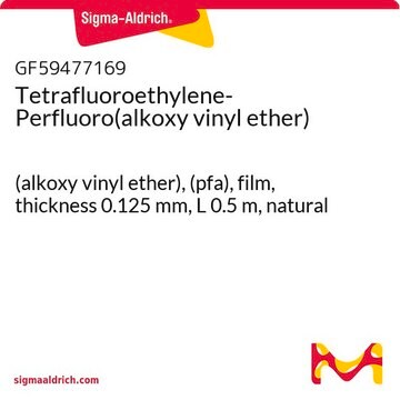 Tetrafluoroethylene-Perfluoro(alkoxy vinyl ether) (alkoxy vinyl ether), (pfa), film, thickness 0.125&#160;mm, L 0.5&#160;m, natural