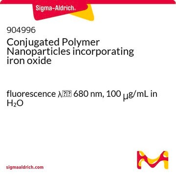 Conjugated Polymer Nanoparticles incorporating iron oxide fluorescence &#955;em&#160;680&#160;nm, 100&#160;&#956;g/mL in H2O