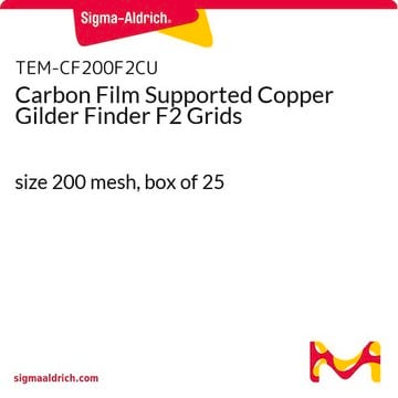 Carbon Film Supported Copper Gilder Finder F2 Grids size 200&#160;mesh, box of 25