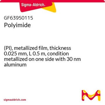 Polyimide (PI), metallized film, thickness 0.025&#160;mm, L 0.5&#160;m, condition metallized on one side with 30 nm aluminum