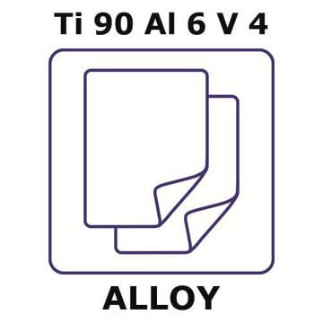 Titanium/Aluminum/Vanadium foil, Ti 90%/Al 6%/V 4%, thickness 0.1&#160;mm, length 0.1 m, coil width 220&#160;mm