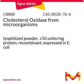 Cholesterol Oxidase from Brevibacterium lyophilized powder, &#8805;50&#160;units/mg protein, recombinant, expressed in E. coli