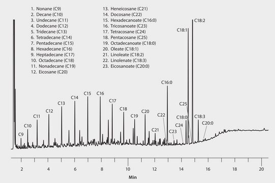 GC Analysis of FAMEs in B20 Biodiesel (Soy Source) on Omegawax suitable for GC