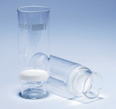 Pyrex&#174; Glass thimble L 95&#160;mm, disc diam. 30&#160;mm, porosity grade 1