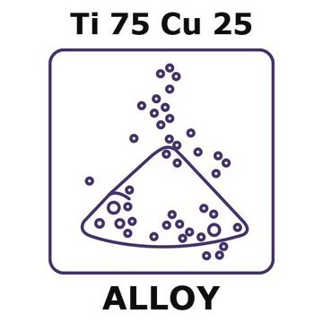 Titanium bronze alloy, Ti75Cu25 powder, 45micron max. particle size, alloy pre-cursor, 100g