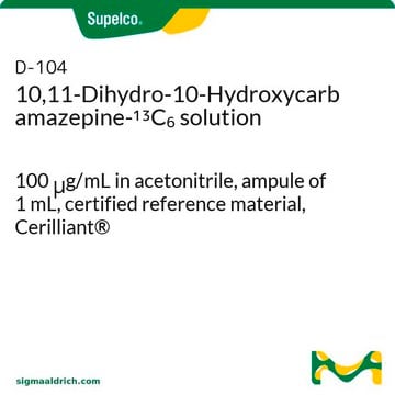 10,11-Dihydro-10-Hydroxycarbamazepine-13C6 solution 100&#160;&#956;g/mL in acetonitrile, ampule of 1&#160;mL, certified reference material, Cerilliant&#174;