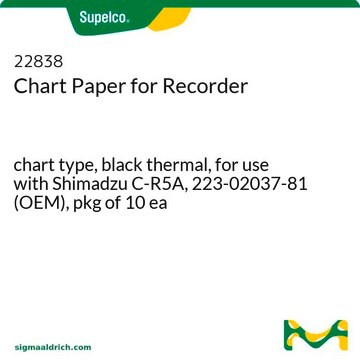 Papier pour enregistreur chart type, black thermal, for use with Shimadzu C-R5A, 223-02037-81 (OEM), pkg of 10&#160;ea