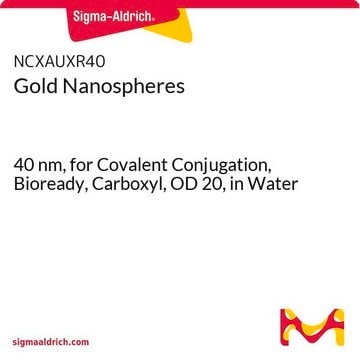 Gold Nanospheres 40&#160;nm, for Covalent Conjugation, Bioready, Carboxyl, OD 20, in Water